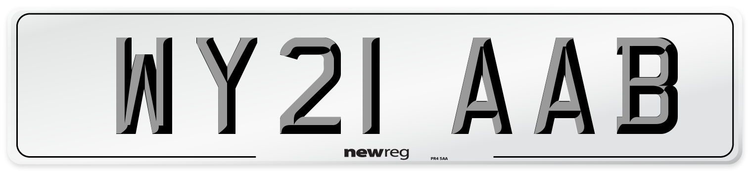 WY21 AAB Number Plate from New Reg